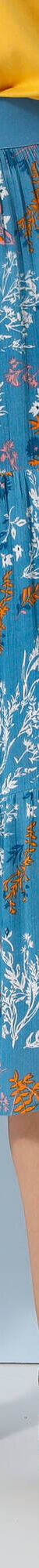 Jupe courte volantée imprimé fleuri, crépon (bleu) Jupe courte volantée imprimé fleuri, crépon (bleu)